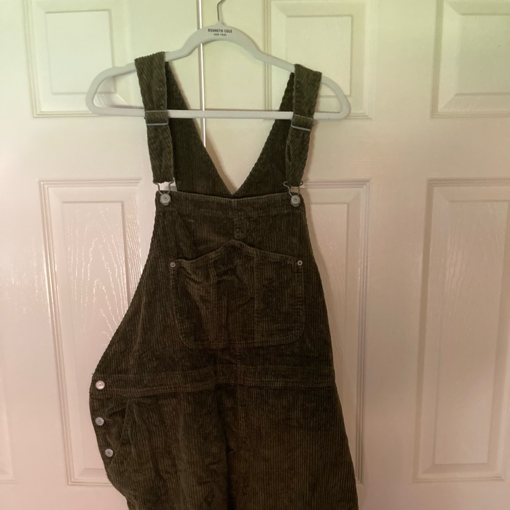 Old Navy women’s overalls size 24 olive green corduroy